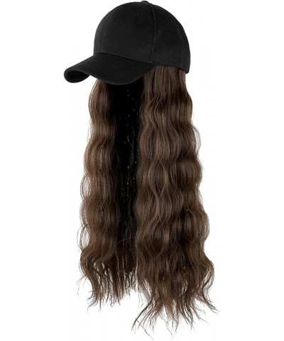 Women's Hair Scarf Long Hair Wig Hat Attached Adjustable Curly Baseball Wave Cap Hair Hairstyle Wig Fashion Headwear B $10.76...