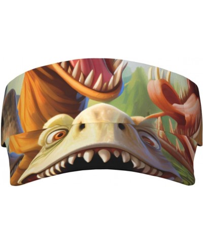 Dinosaurs Selfie Sun Visor Hats Adjustable Sunscreen Visor Cap Empty Top Baseball Cap Outdoor Beach Hat for Women Men $11.28 ...