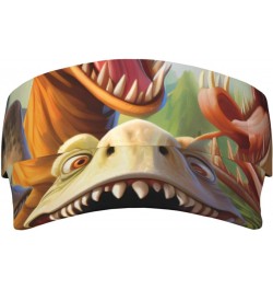 Dinosaurs Selfie Sun Visor Hats Adjustable Sunscreen Visor Cap Empty Top Baseball Cap Outdoor Beach Hat for Women Men $11.28 ...