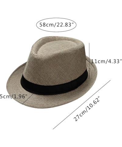 Men and Women Retro Jazz Hat Soild British Sun Hat Travel Sun Hat Convertible Hats for Women Yellow-c $9.73 Sun Hats