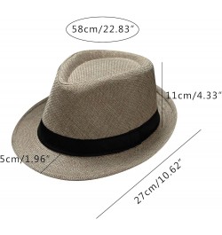 Men and Women Retro Jazz Hat Soild British Sun Hat Travel Sun Hat Convertible Hats for Women Yellow-c $9.73 Sun Hats