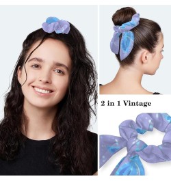 Scrub Hat Blue Butterfly Adjustable Working Cap with Button Bow Hair Scrunchies for Women Color 1 $10.44 Skullies & Beanies