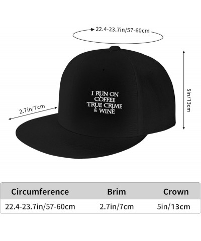 Women's and Men's Baseball Hats I Run On Coffee True Crime and Wine Classic Dad Hat Adjustable Casquette Cap,Black Black $9.3...