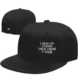 Women's and Men's Baseball Hats I Run On Coffee True Crime and Wine Classic Dad Hat Adjustable Casquette Cap,Black Black $9.3...