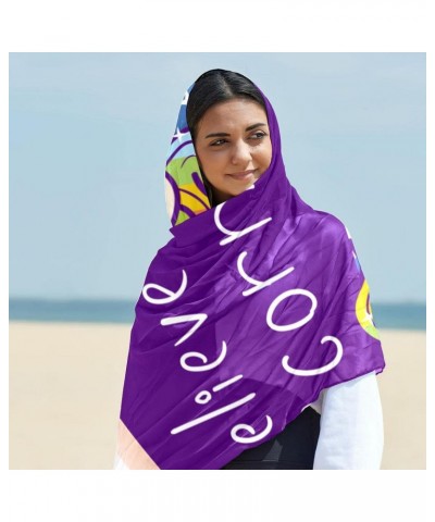 Head Scarf Fashion Chiffon Hair Scarf Scarves for Women Cute Unicorn Rainbow Mountain $10.91 Scarves