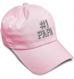 Custom Soft Baseball Cap Number 1 Papa Embroidery Dad Daddy Twill Cotton Dad Dad Hats for Men & Women Soft Pink Design Only $...