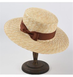 Vacation Beach Hats for Women Bow Straw Hat Summer UV Protection Sun Hats Ladies Party Hats B $23.28 Sun Hats