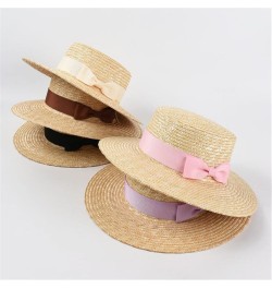 Vacation Beach Hats for Women Bow Straw Hat Summer UV Protection Sun Hats Ladies Party Hats B $23.28 Sun Hats