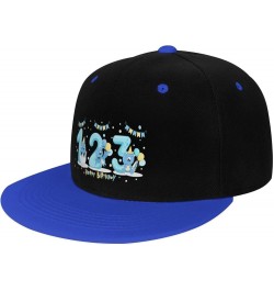 Cute Three Little Dinosaurs Snapback Hat for Men Women Baseball Cap Trucker Flat Bill Hats Dad Caps Blue $11.39 Baseball Caps