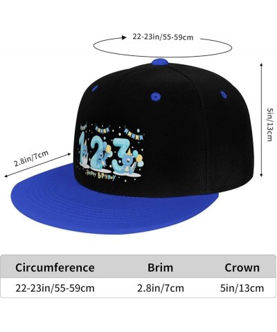 Cute Three Little Dinosaurs Snapback Hat for Men Women Baseball Cap Trucker Flat Bill Hats Dad Caps Blue $11.39 Baseball Caps