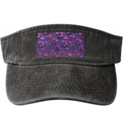 Green Golf Course Print Stylish Denim Open-Top Sun Hat for Everyday Wear and Sports Glitter Sequin Rose $10.25 Sun Hats