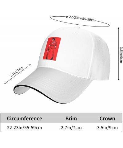 Anime Akira Sport Casual Sandwich Outdoor Baseball Cap Man Cap face Small Sunscreen Female Sun Visor White $14.27 Visors