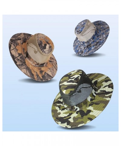 Double-Sided Camouflage Fishing Hats for Men and Women Sun Visor Cap with String Round Brim Dacron L2-a $8.99 Sun Hats