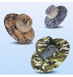 Double-Sided Camouflage Fishing Hats for Men and Women Sun Visor Cap with String Round Brim Dacron L2-a $8.99 Sun Hats