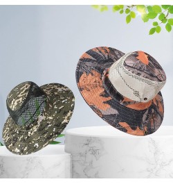 Double-Sided Camouflage Fishing Hats for Men and Women Sun Visor Cap with String Round Brim Dacron L2-a $8.99 Sun Hats