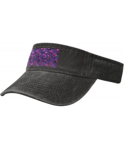 Green Golf Course Print Stylish Denim Open-Top Sun Hat for Everyday Wear and Sports Glitter Sequin Rose $10.25 Sun Hats