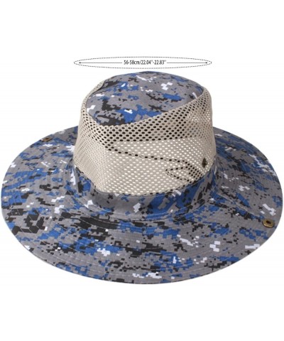 Double-Sided Camouflage Fishing Hats for Men and Women Sun Visor Cap with String Round Brim Dacron L2-a $8.99 Sun Hats