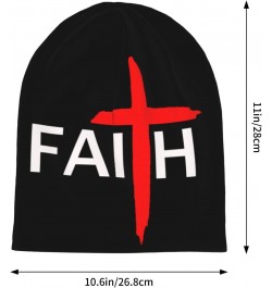 Jesus Christian Faith Cross Beanie Hat Winter Warm Stretch Skull Cap Soft Knitted Hats for Men Women Black_52 $9.45 Skullies ...