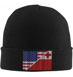 American Tonga Flag Crafted Comfort Premium Yarn Beanies for All Seasons Black $12.84 Skullies & Beanies