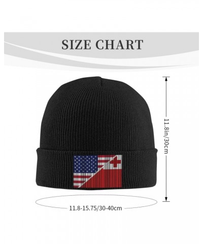 American Tonga Flag Crafted Comfort Premium Yarn Beanies for All Seasons Black $12.84 Skullies & Beanies