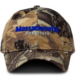 Camo Baseball Cap Massachusetts Bay State Cotton Hunting Dad Hats for Men & Women Forest Tree Khaki $16.19 Baseball Caps