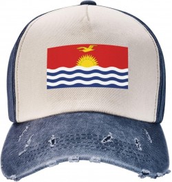 Kiribati Flag Upgrade Your Style with Funny Adjustable Cotton Baseball Caps for Men and Women Navy Blue $18.46 Baseball Caps