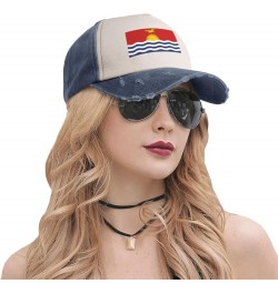 Kiribati Flag Upgrade Your Style with Funny Adjustable Cotton Baseball Caps for Men and Women Navy Blue $18.46 Baseball Caps