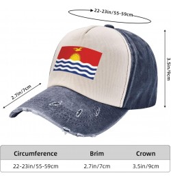 Kiribati Flag Upgrade Your Style with Funny Adjustable Cotton Baseball Caps for Men and Women Navy Blue $18.46 Baseball Caps