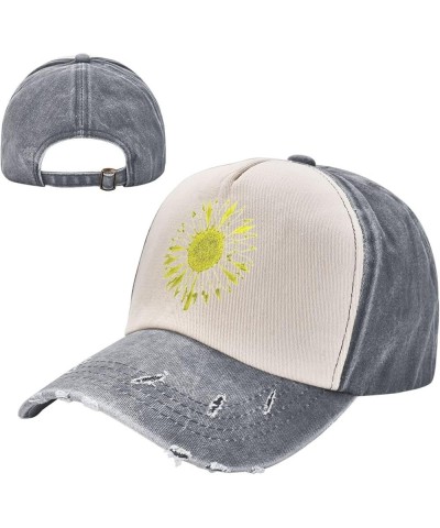 Sunflower Lyrics Adult Washed Cowboy Hat Baseball Hat Outdoor Travel Hat Denim Hat Gray $19.57 Cowboy Hats