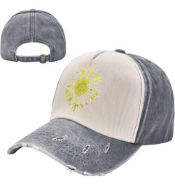 Sunflower Lyrics Adult Washed Cowboy Hat Baseball Hat Outdoor Travel Hat Denim Hat Gray $19.57 Cowboy Hats