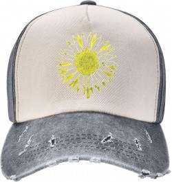 Sunflower Lyrics Adult Washed Cowboy Hat Baseball Hat Outdoor Travel Hat Denim Hat Gray $19.57 Cowboy Hats