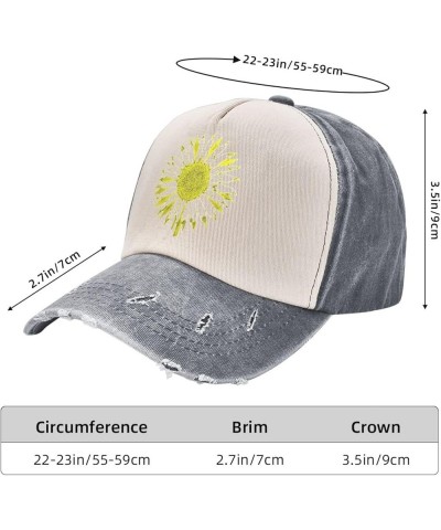 Sunflower Lyrics Adult Washed Cowboy Hat Baseball Hat Outdoor Travel Hat Denim Hat Gray $19.57 Cowboy Hats