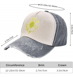 Sunflower Lyrics Adult Washed Cowboy Hat Baseball Hat Outdoor Travel Hat Denim Hat Gray $19.57 Cowboy Hats