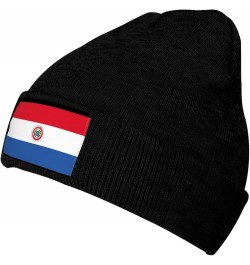 Paraguay Flag Knitted Hat Womans Men's Warm Knit Cuffed Skull Cap Knit Hat Ski Hat Pullover Hat Sports Cap Black $9.91 Skulli...