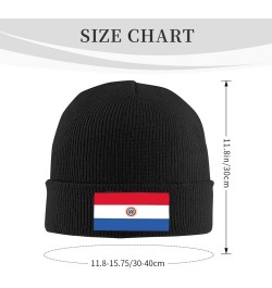 Paraguay Flag Knitted Hat Womans Men's Warm Knit Cuffed Skull Cap Knit Hat Ski Hat Pullover Hat Sports Cap Black $9.91 Skulli...