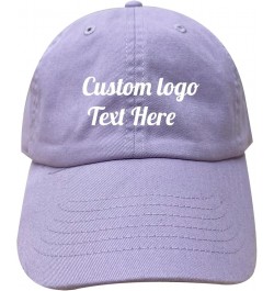 Ps1400 Unisex Pastel Stitching Embroidery Custom Logo Text Cotton Baseball Caps Lilac $10.25 Baseball Caps