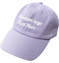 Ps1400 Unisex Pastel Stitching Embroidery Custom Logo Text Cotton Baseball Caps Lilac $10.25 Baseball Caps