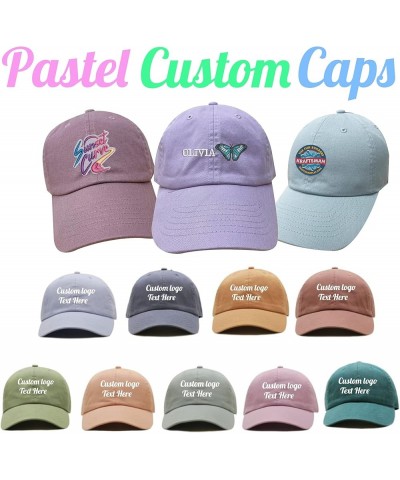 Ps1400 Unisex Pastel Stitching Embroidery Custom Logo Text Cotton Baseball Caps Lilac $10.25 Baseball Caps