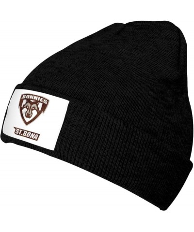 St Bonaventure University Logo Stretch Knit Hat for Men Women Winter Warm Cap Black $7.36 Skullies & Beanies