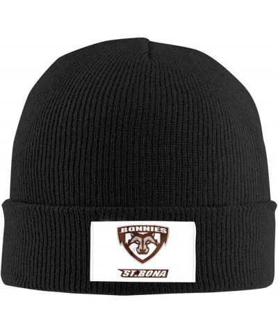 St Bonaventure University Logo Stretch Knit Hat for Men Women Winter Warm Cap Black $7.36 Skullies & Beanies