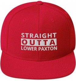 Straight Outta Lower Paxton Snapback Hat Pensivlania Red $15.58 Baseball Caps