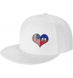 Snapback Baseball Cap Love Heart Puzzle Haiti Flag Hat White $10.07 Baseball Caps