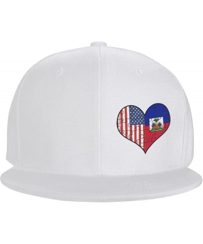 Snapback Baseball Cap Love Heart Puzzle Haiti Flag Hat White $10.07 Baseball Caps