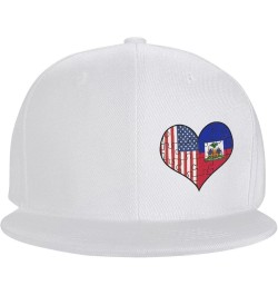 Snapback Baseball Cap Love Heart Puzzle Haiti Flag Hat White $10.07 Baseball Caps