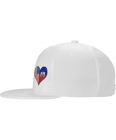 Snapback Baseball Cap Love Heart Puzzle Haiti Flag Hat White $10.07 Baseball Caps