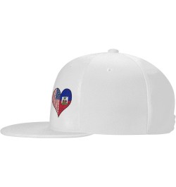 Snapback Baseball Cap Love Heart Puzzle Haiti Flag Hat White $10.07 Baseball Caps