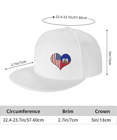 Snapback Baseball Cap Love Heart Puzzle Haiti Flag Hat White $10.07 Baseball Caps