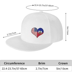 Snapback Baseball Cap Love Heart Puzzle Haiti Flag Hat White $10.07 Baseball Caps