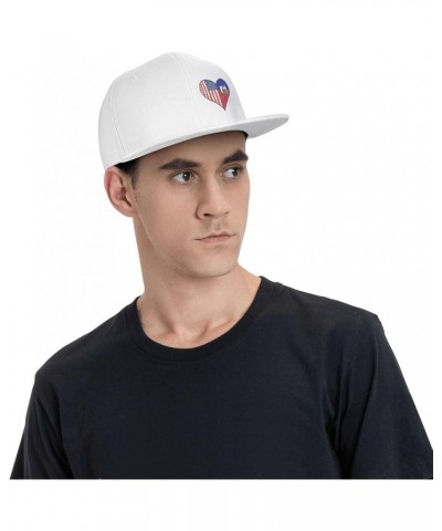 Snapback Baseball Cap Love Heart Puzzle Haiti Flag Hat White $10.07 Baseball Caps