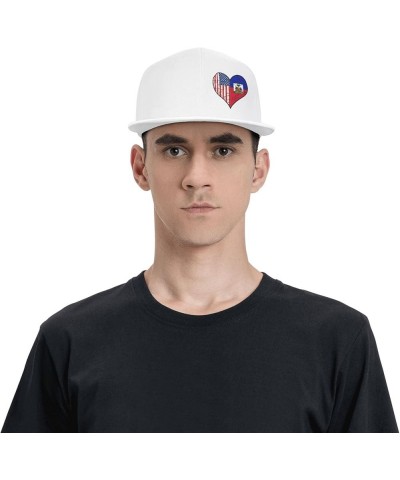 Snapback Baseball Cap Love Heart Puzzle Haiti Flag Hat White $10.07 Baseball Caps